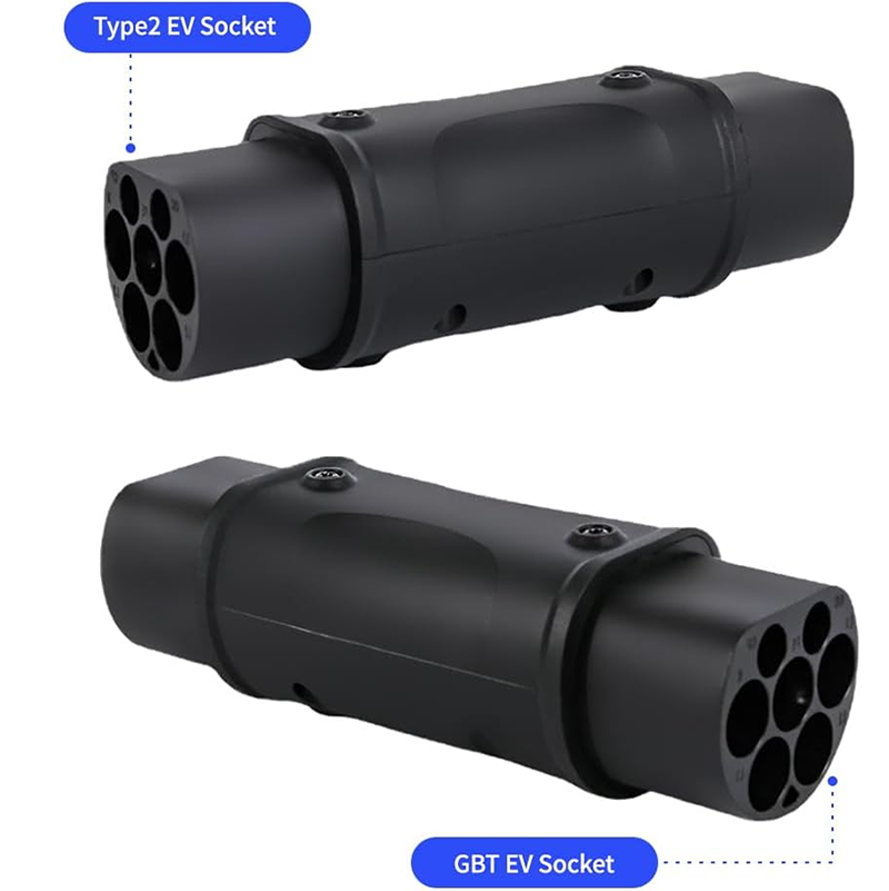 Type 2 to Gbt EV Adapter,1Phase 3Phased Type 2 to Gbt Conversion Connector